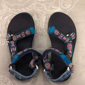 Sandals! Very comfortable. Teva